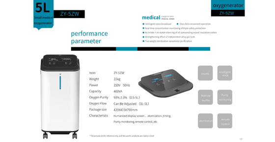 Concentrateur de l'oxygène de poche d'Amonoy Mini Oxygen Generator 10l 5l